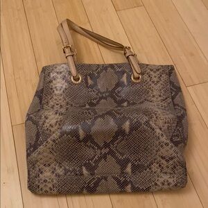 Michael Kors Snake Print Tote-Style Handbag